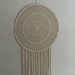Elegant Cream Crochet Wall Hanging